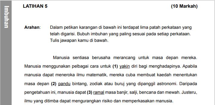 SCHOOL Latihan Intensif Bahasa Melayu GCE N-Level
