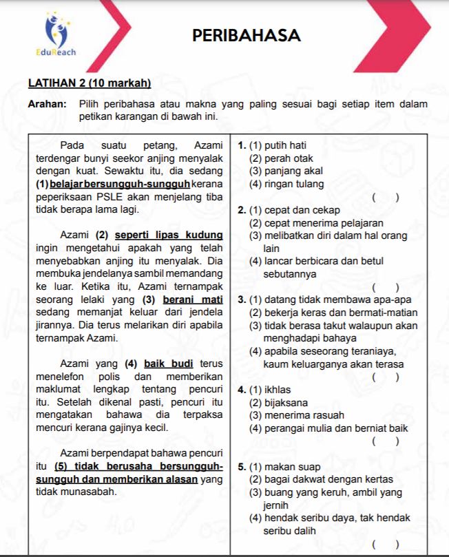 SCHOOL Latihan Efektif Bahasa Melayu Berserta Panduan Lisan - Darjah 6