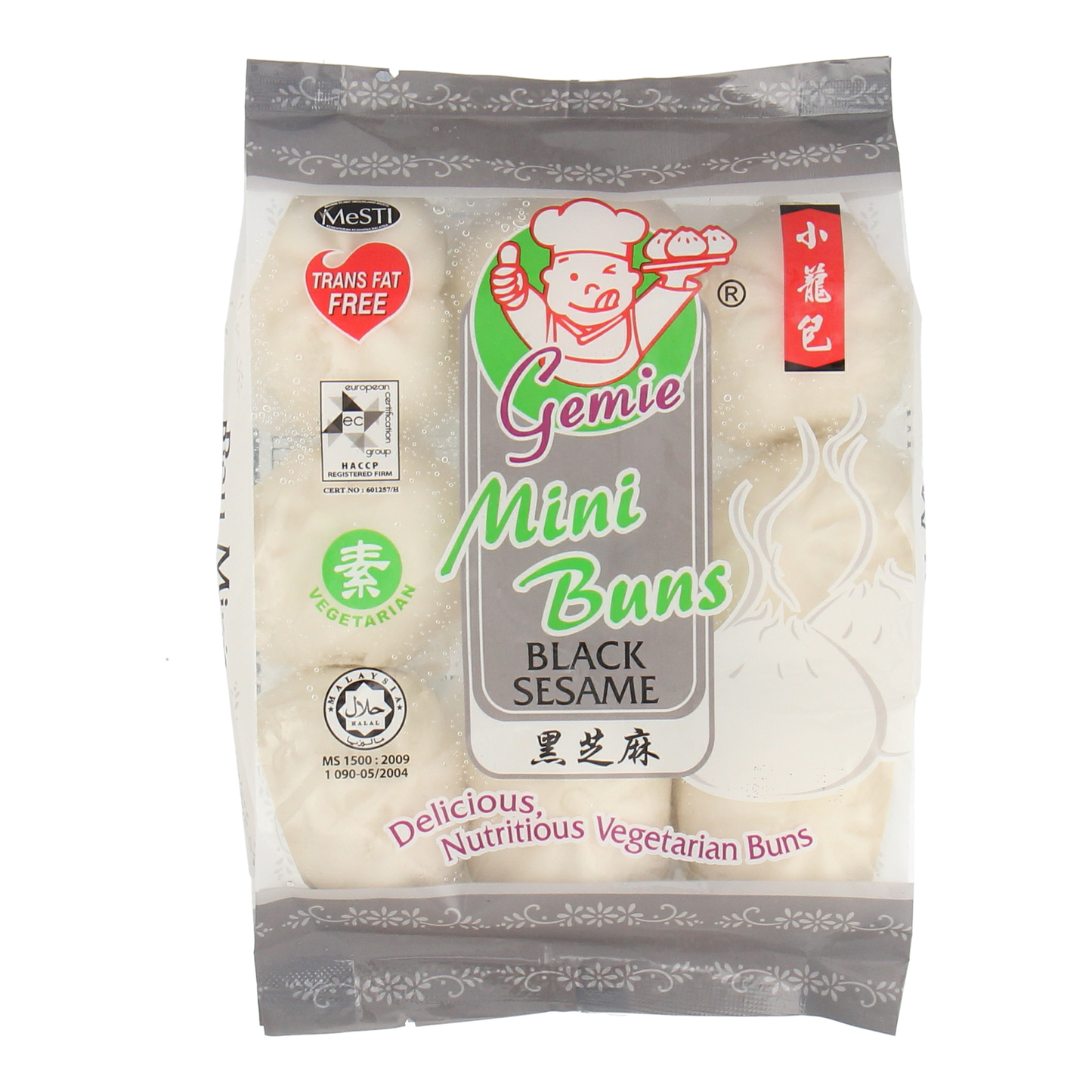ZUZEN BUN, Black Sesame Mini Buns 30g x 9pcs (270g)