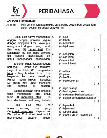 SCHOOL Latihan Efektif Bahasa Melayu Berserta Panduan Lisan - Darjah 5