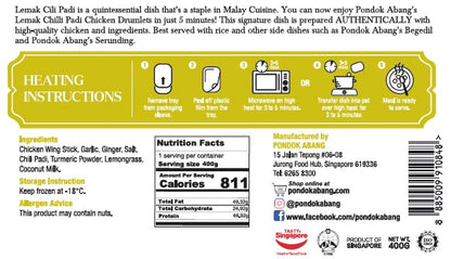 PONDOK ABANG Lemak Chilli Padi Chicken Drumlets (400g)