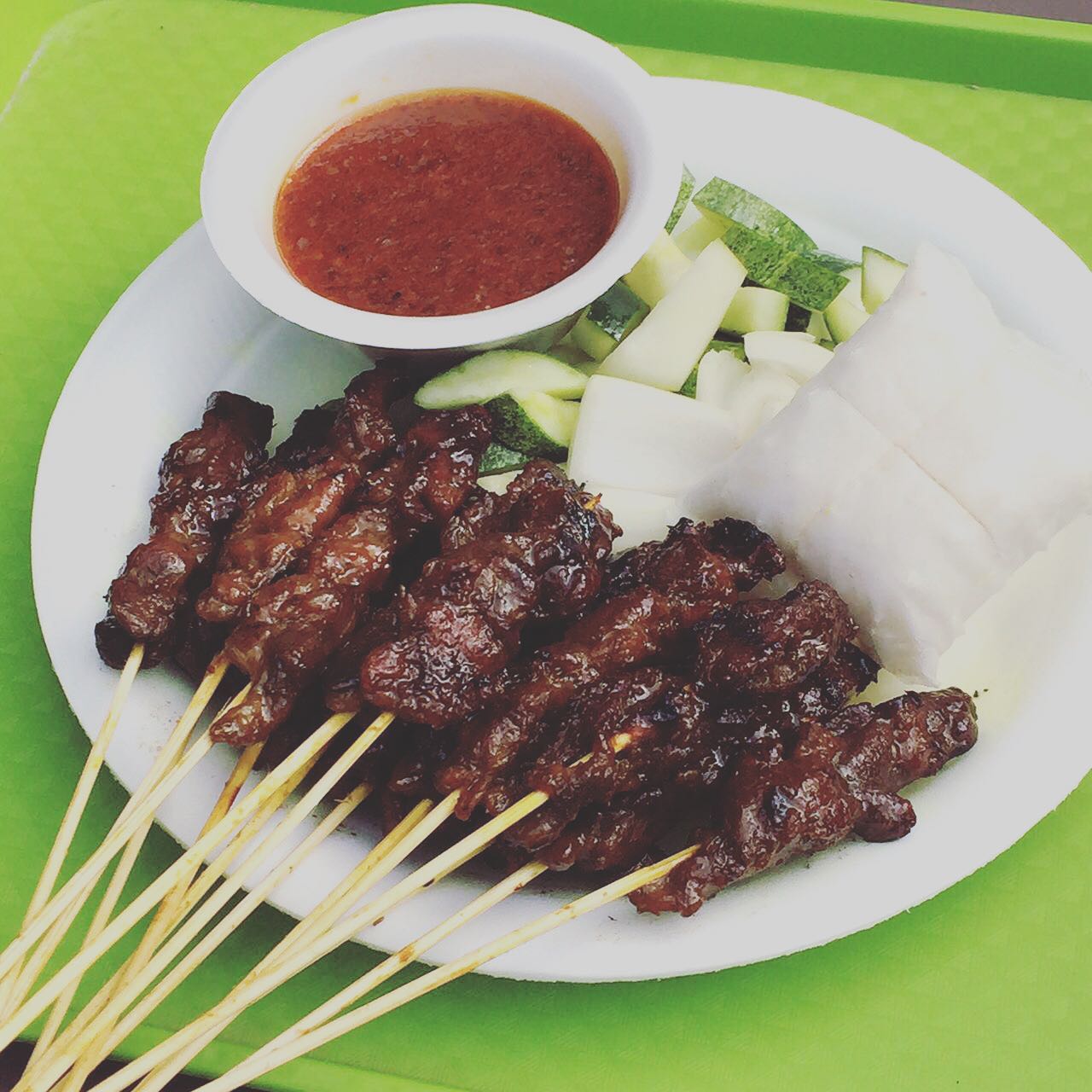 SATAY (HARON), Beef 10 Sticks w/ 1 Rice Cake