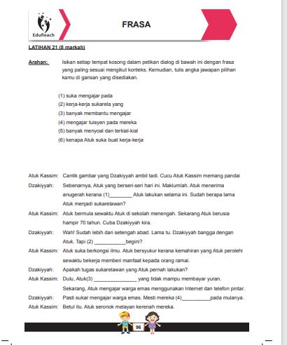 SCHOOL Latihan Topikal Bahasa Melayu Untuk Persiapan PSLE