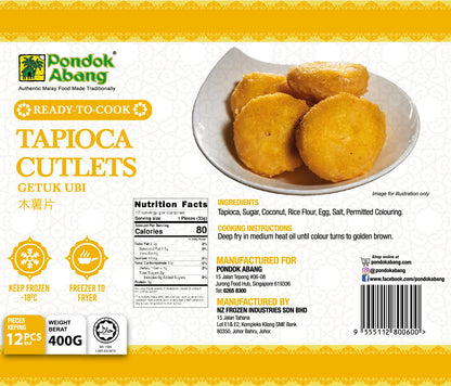 PONDOK ABANG, Tapioca Cutlets, 12pcs, 400g