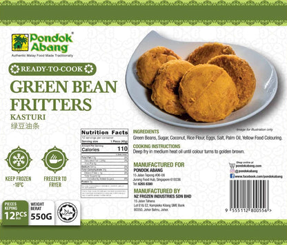 PONDOK ABANG, Green Bean Fritters, 12pcs, 550g