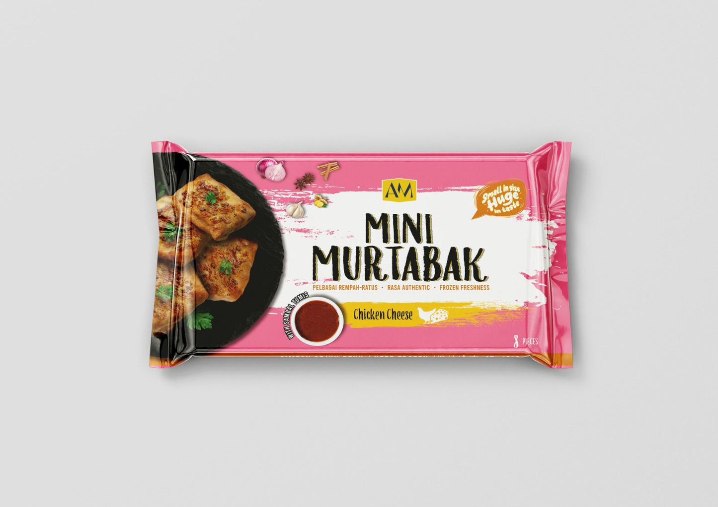 AM Mini Murtabak Chicken Cheese, 8 pcs