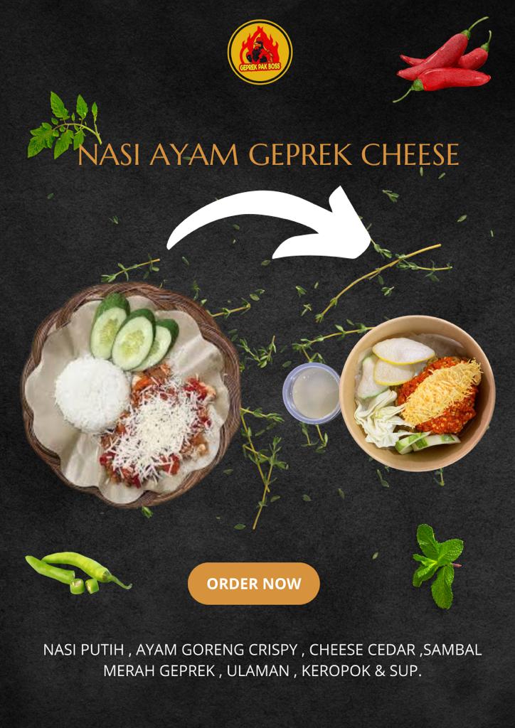 Nasi Ayam Geprek Cheese (GEPREK PAK BOSS)