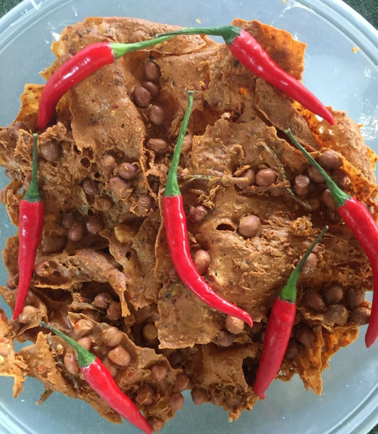 Rempeyek Chili Padi in 450g Tub