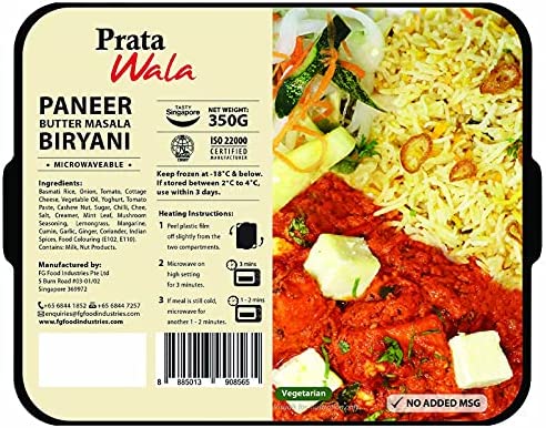 FG Prata Wala Paneer Butter Masala Biryani, 10 Box (350g)