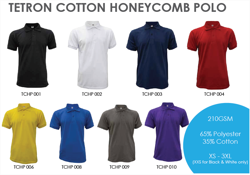 Tetron Cotton HoneyComb Polo