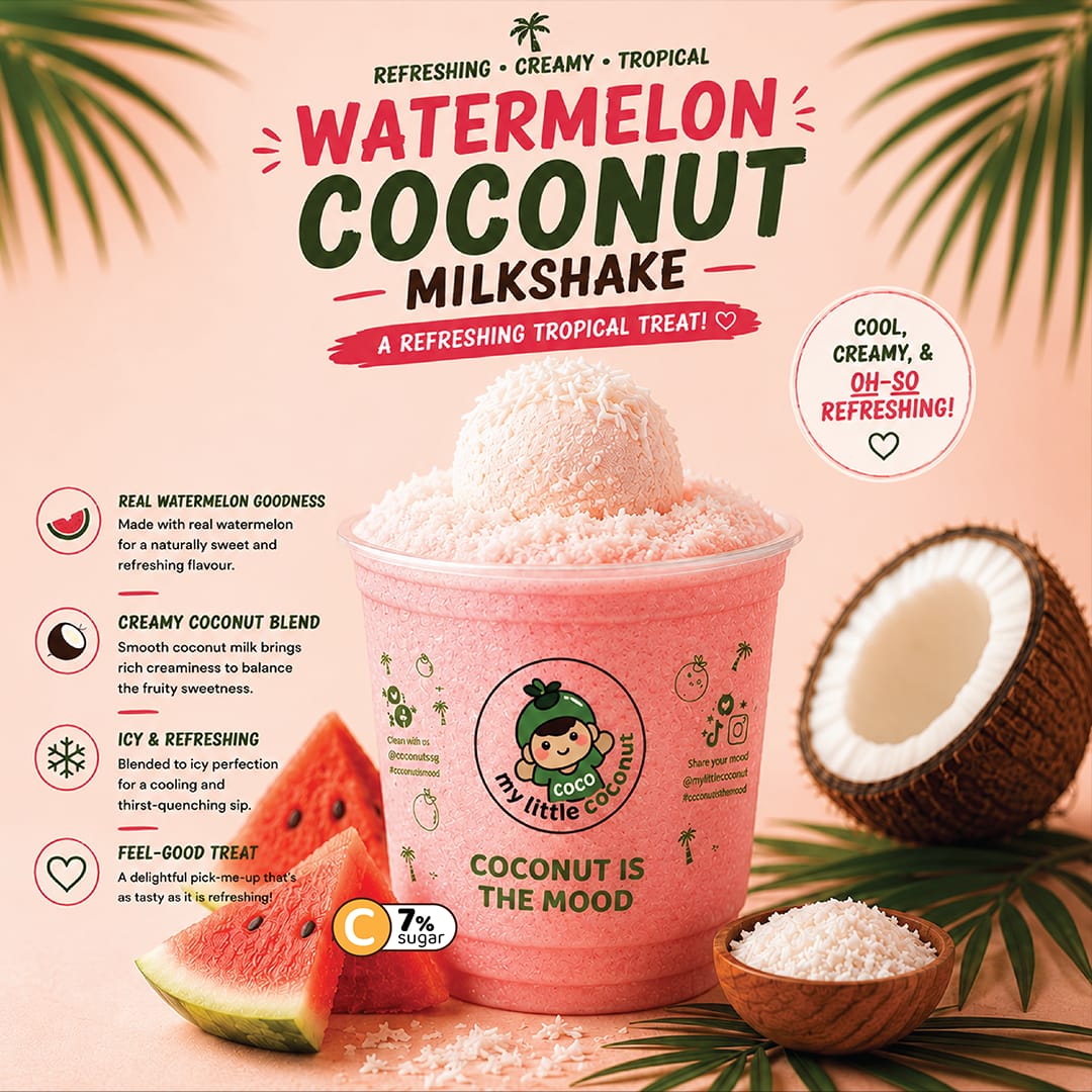 WATERMELON COCONUT MILKSHAKE