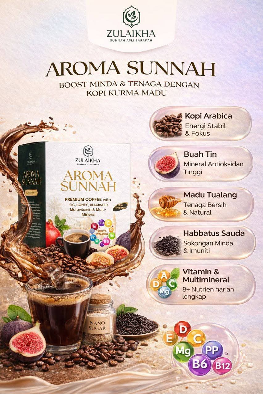 AROMA SUNNAH KOPI KURMA MADU (ZULAIKHA)
