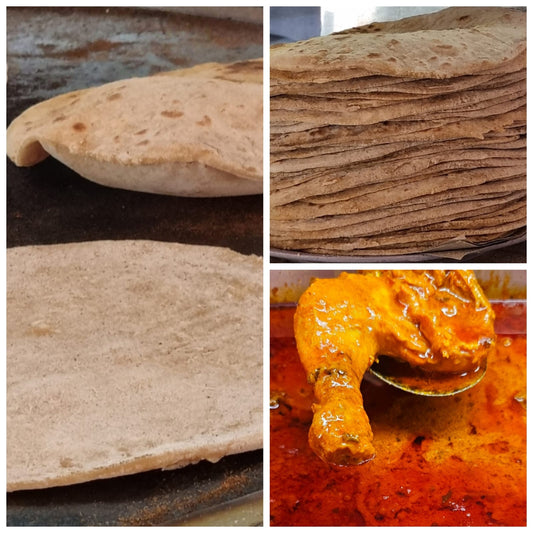 CHAPATI, (AZMI RESTAURANT), with Chicken Masala - 2x slice