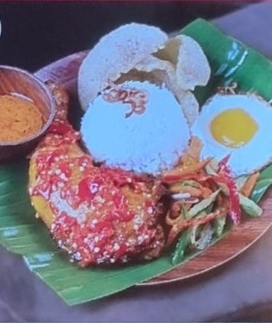 NASI PADANG, Fried Chicken Belado Set