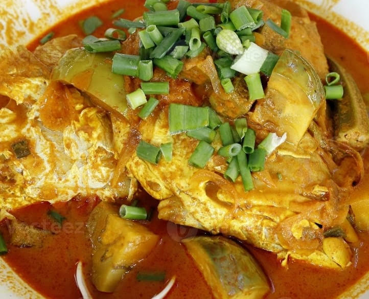 CURRY, (SIN MING ROTI PRATA), Fish Head Curry Red Snapper (large size)